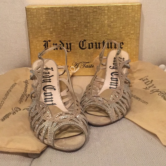 LADY COUTURE champagne colored heels - Picture 3 of 5